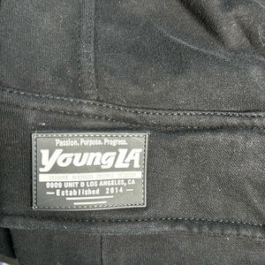 YoungLA black cargo joggers size L